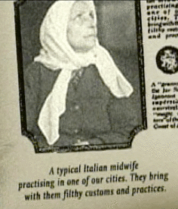 Propaganda against midwives in the early 1900's